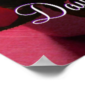 Glückliche Rote Rosen des Vaters Poster (Ecke)