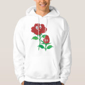 Glückliche Rote Rosen Hoodie (Vorderseite)