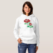 Glückliche Rote Rosen Hoodie (Vorne ganz)