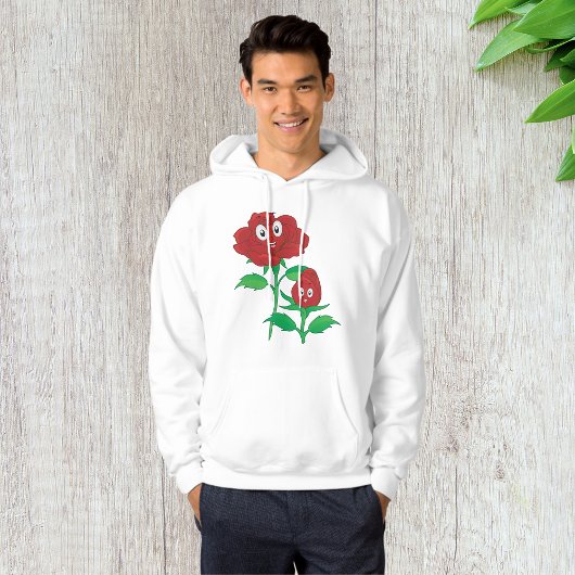 Glückliche Rote Rosen Hoodie