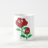 Glückliche Rote Rosen Kaffeetasse (Mittel)