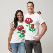 Glückliche Rote Rosen T-Shirt (Unisex)
