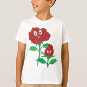 Glückliche Rote Rosen T-Shirt (Vorderseite)