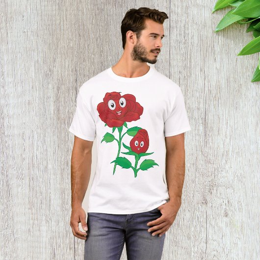 Glückliche Rote Rosen T-Shirt