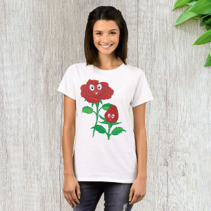 Glückliche Rote Rosen T-Shirt