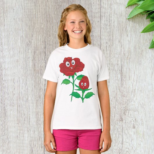 Glückliche Rote Rosen T-Shirt