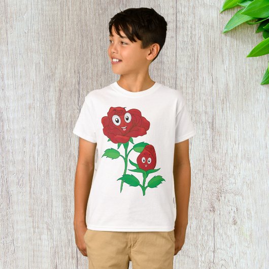 Glückliche Rote Rosen T-Shirt