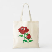 Glückliche Rote Rosen Tragetasche (Rückseite)