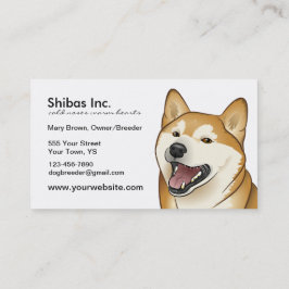 Glückliche rote Shiba Inu kundengerechte Visitenkarte