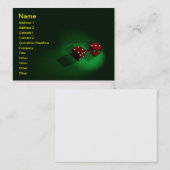 Glückliche rote Würfel-Visitenkarte Visitenkarte (Vorne/Hinten)