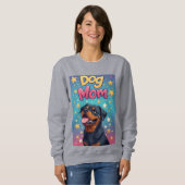 Glückliche Rottweiler-Hundemutter Sweatshirt (Vorne ganz)