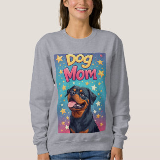 Glückliche Rottweiler-Hundemutter Sweatshirt