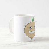 Glückliche Rübe-Gemüselächeln Kaffeetasse (Vorderseite Links)