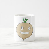 Glückliche Rübe-Gemüselächeln Kaffeetasse (Mittel)