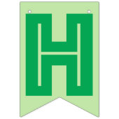 GLÜCKLICHE RUHESTANDS-FAHNE, grüne Farbe Wimpelkette (Erste Fahne)