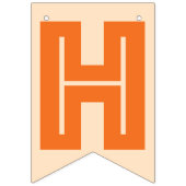 GLÜCKLICHE RUHESTANDS-FAHNE, orange Farbe Wimpelkette (Erste Fahne)