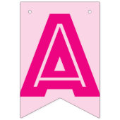 GLÜCKLICHE RUHESTANDS-FAHNE, rosa Farbe Wimpelkette (Zweite Fahne)