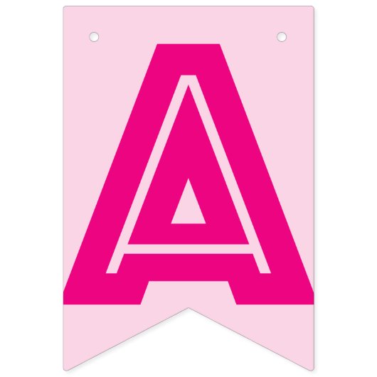 GLÜCKLICHE RUHESTANDS-FAHNE, rosa Farbe Wimpelkette (Zweite Fahne)