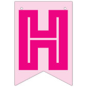 GLÜCKLICHE RUHESTANDS-FAHNE, rosa Farbe Wimpelkette (Erste Fahne)