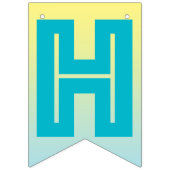 GLÜCKLICHE RUHESTANDS-FAHNE, tropisches Blaues und Wimpelkette (Erste Fahne)