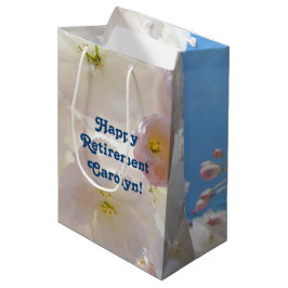 Glückliche Ruhestandsgeschenk Taschen addieren Mittlere Geschenktüte