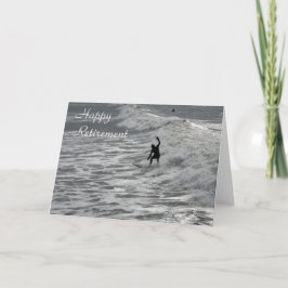 Glückliche Ruhestandskarte des Surfers Karte