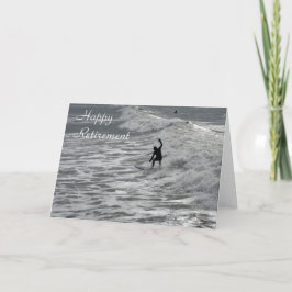 Glückliche Ruhestandskarte des Surfers Karte