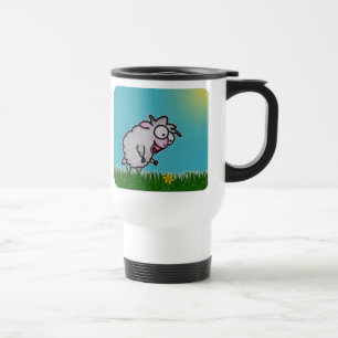 Glückliche Schaf-Reise-Tasse Reisebecher