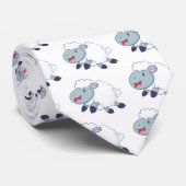 Glückliche Schafe Krawatte (Gerollt)