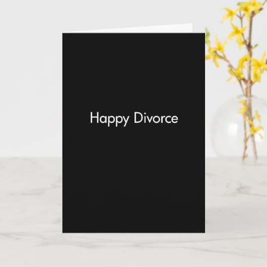Glückliche Scheidungs-Schablone Karte (Gelbe Blume)