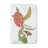 Glückliche Schildkröte Badematte (Vorderseite Vertikal)