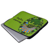 Glückliche Schildkröte-Laptop-Hülse Laptopschutzhülle (Vorne Knopf)