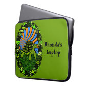 Glückliche Schildkröte-Laptop-Hülse Laptopschutzhülle (Vorderseite Links)