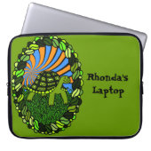 Glückliche Schildkröte-Laptop-Hülse Laptopschutzhülle (Vorderseite)