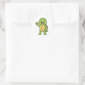 Glückliche Schildkröte Runder Aufkleber (Tasche)