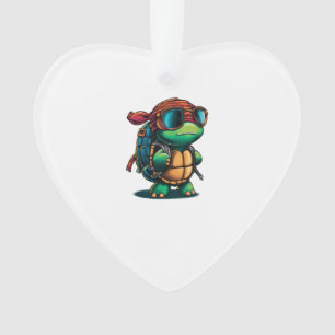 Glückliche Schildkröte zurück zur Schule Schulzeit Ornament