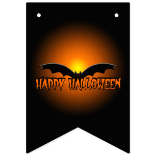 Glückliche Schläger-Flaggenfahne Halloweens oran Wimpelkette
