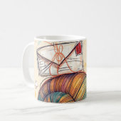 Glückliche Schneckenpost-Mug Kaffeetasse (Vorderseite Links)