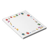 Glückliche Schulnoten des Lehrers Notizblock (angewinkelt)