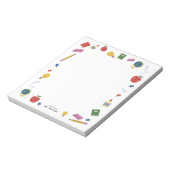 Glückliche Schulnoten des Lehrers Notizblock (Rotiert)