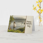 Glückliche Schwanenkarte des Vaters Karte (Gelbe Blume)