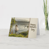 Glückliche Schwanenkarte des Vaters Karte (Vorderseite)