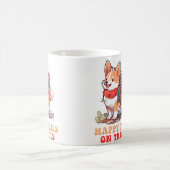 Glückliche Schwänze Auf Wanderwegen Lustiger Hund Kaffeetasse (Mittel)