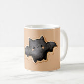 Glückliche schwarze Fledermaus Kaffeetasse (VorderseiteRechts)