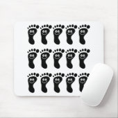 Glückliche schwarze Füße Mousepad (Mit Mouse)