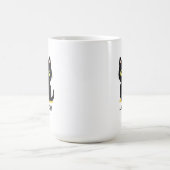 Glückliche schwarze Katze Kaffeetasse (Mittel)
