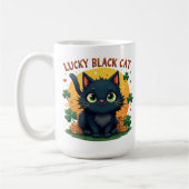 Glückliche schwarze Katze: St. Patrick's Day Clove Kaffeetasse (Links)