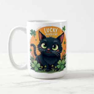 Glückliche schwarze Katze: St. Patrick's Day Clove Kaffeetasse