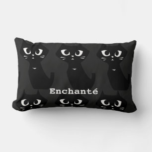 Glückliche schwarze Katzen Gruß & Special Lendenkissen