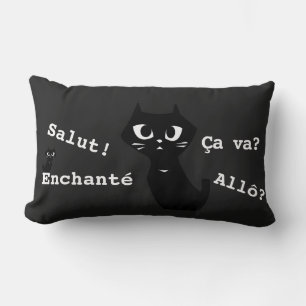 Glückliche schwarze Katzen Gruß & Special R Lendenkissen